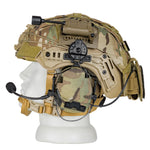 Blender™ Exfil FAST Ballistic Helmet 3M Peltor Comtac VIII Mic Kit NIJ IIIA – MC Tan