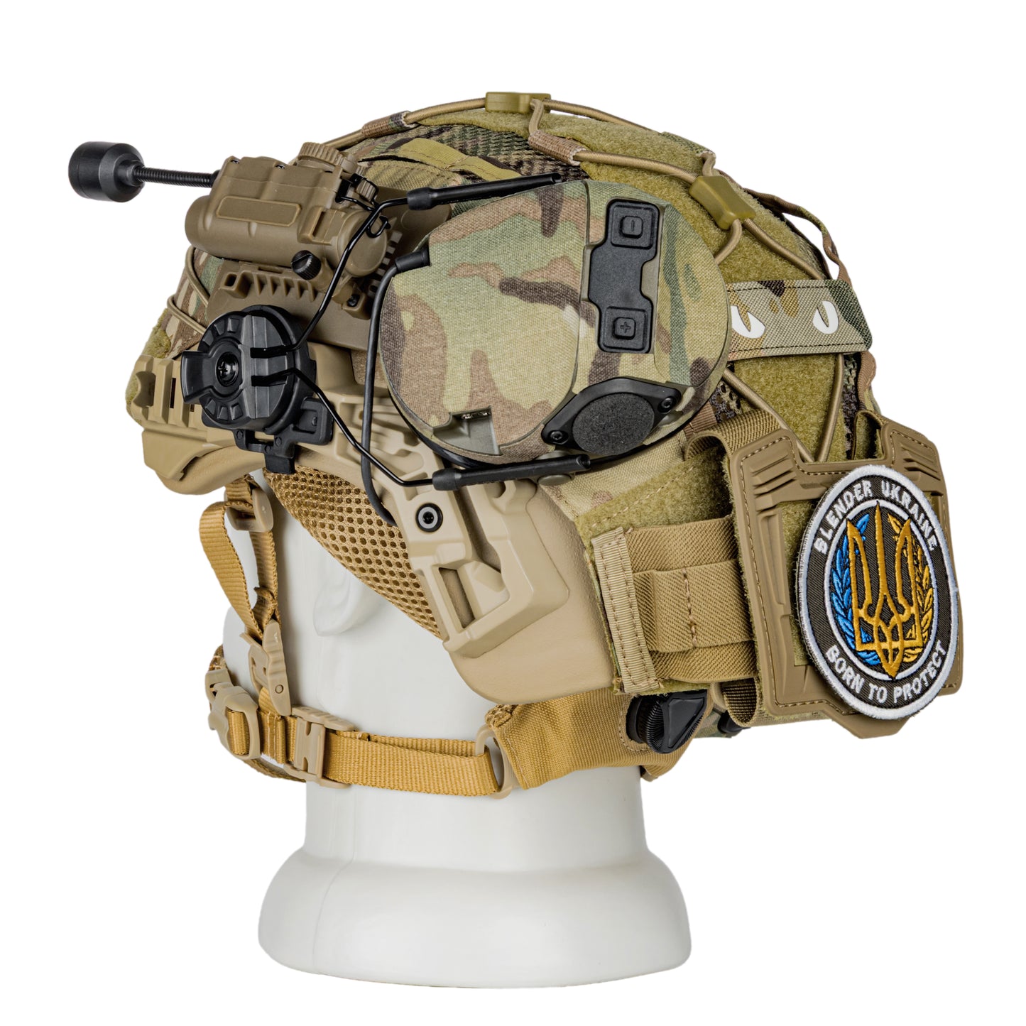 Blender™ Exfil FAST Ballistic Helmet 3M Peltor Comtac VIII Kit NIJ IIIA – MC Tan