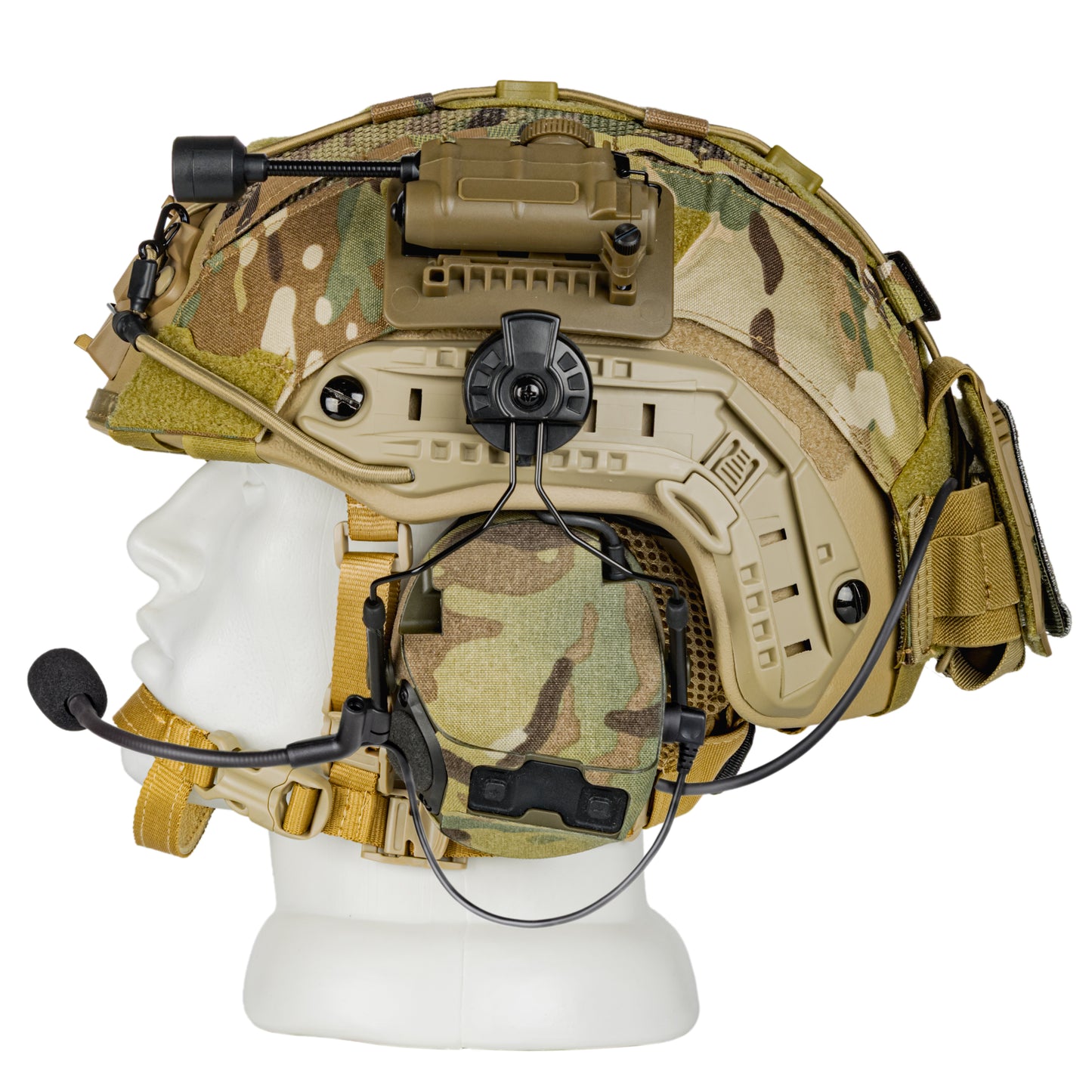 Blender™ FAST Ballistic Helmet 3M Peltor Comtac VIII Mic Kit NIJ IIIA – MC Tan