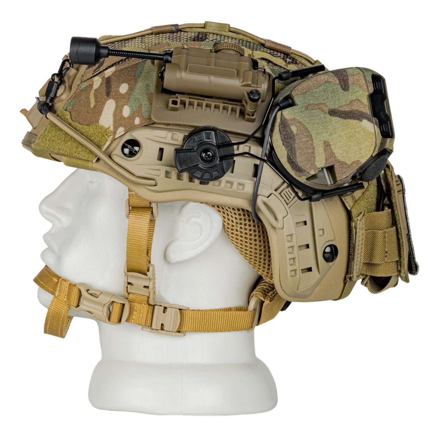 Blender™ FAST Ballistic Helmet 3M Peltor Comtac VIII Mic Kit NIJ IIIA – MC Tan