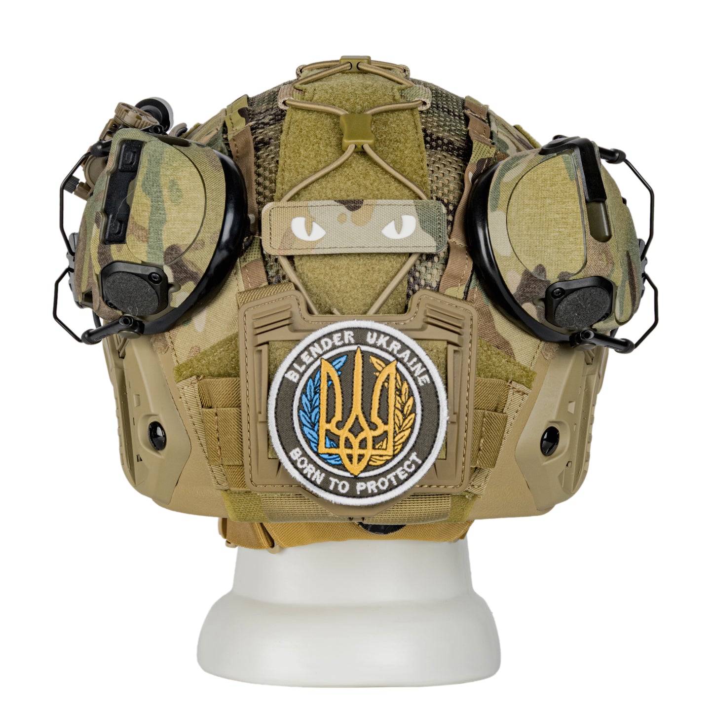 Blender™ FAST Ballistic Helmet 3M Peltor Comtac VIII Mic Kit NIJ IIIA – MC Tan