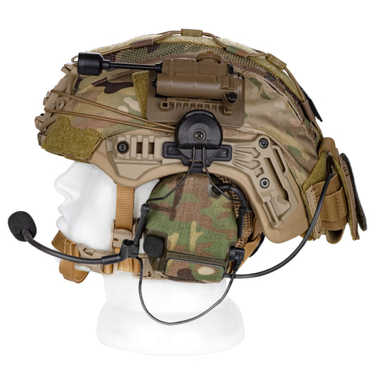 Blender™ Exfil Ballistic FAST Helmet 3M Peltor Comtac Mic Kit NIJ IIIA – MC Tan