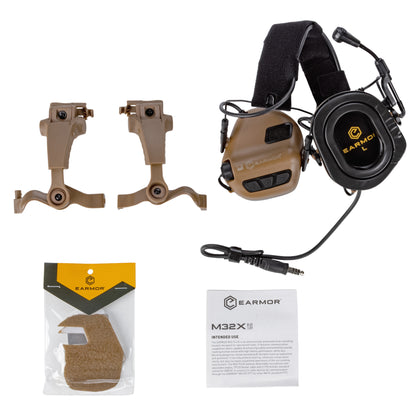 Blender™ Exfil Ballistic FAST Helmet Earmor M32X Plus Kit NIJ IIIA – Coyote Tan