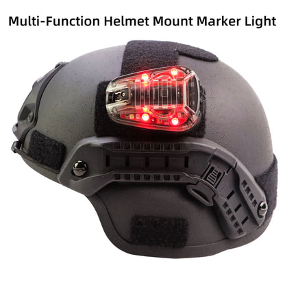 Tactical Helmet Strobe Light – IR & LED Signal Lamp with Velcro Mount, CR123A Powered - Blender Tactical