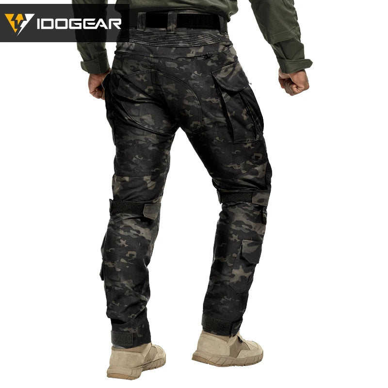 IDOGEAR G5 Combat Pants with Knee Pads – Multicam Black