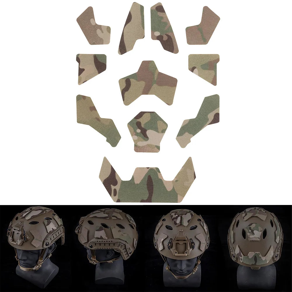 11-Piece Tactical Hook Patches Set for FAST SF High-Cut Helmets – Multicam - Blender Tactical