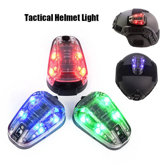 Tactical Helmet Strobe Light – IR & LED Signal Lamp with Velcro Mount, CR123A Powered - Blender Tactical