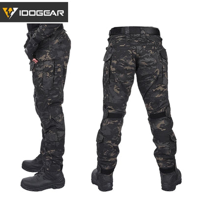 IDOGEAR G3 Tactical Pants with Knee Pads – Multicam Black