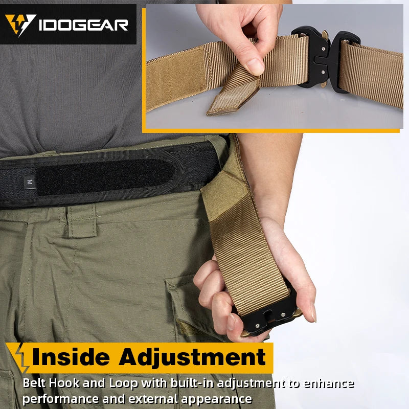 IDOGEAR 2" Tactical Belt with Metal Buckle – Multicam