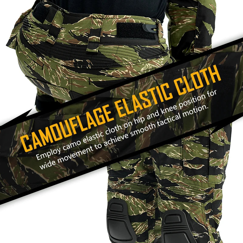IDOGEAR G3 Tactical Pants with Knee Pads – Vietnam Tiger Stripe