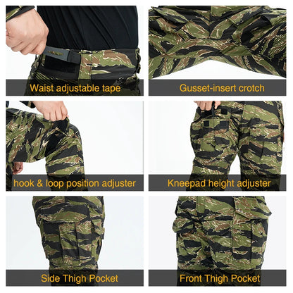 IDOGEAR G3 Tactical Pants with Knee Pads – Vietnam Tiger Stripe