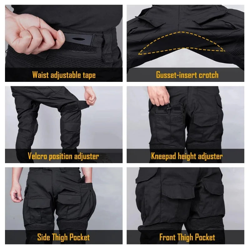 IDOGEAR G3 Tactical Pants with Knee Pads – Black