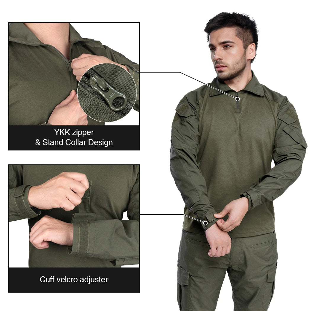 IDOGEAR G3 Combat Shirt with Elbow Pads – Multicam