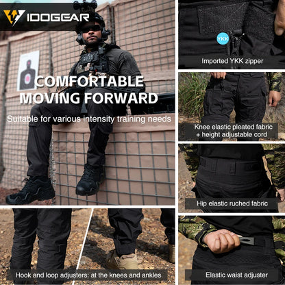 IDOGEAR G5 Combat Pants with Knee Pads – Black