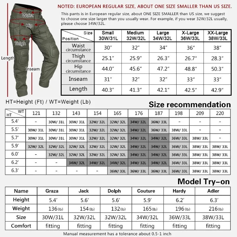 IDOGEAR G3 Tactical Pants with Knee Pads – Multicam Black