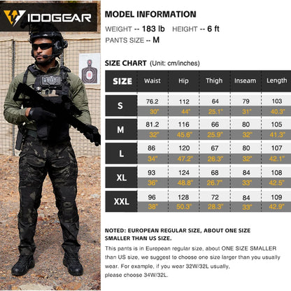IDOGEAR G5 Combat Pants with Knee Pads – Multicam Black