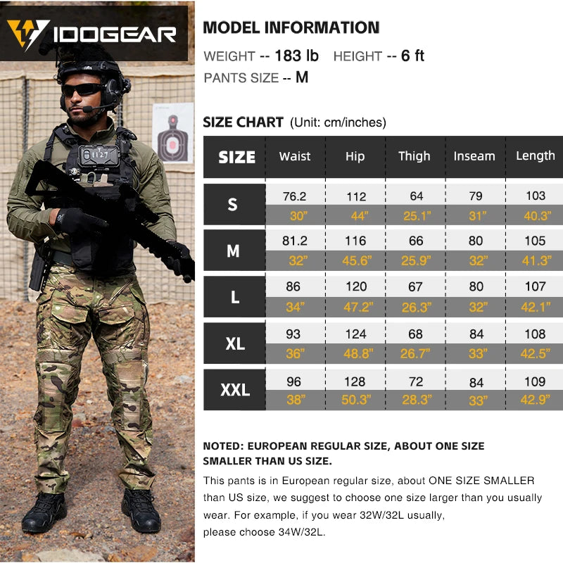 ido gear IDOGEAR G5 Combat Pants with Knee Pads – Multicam