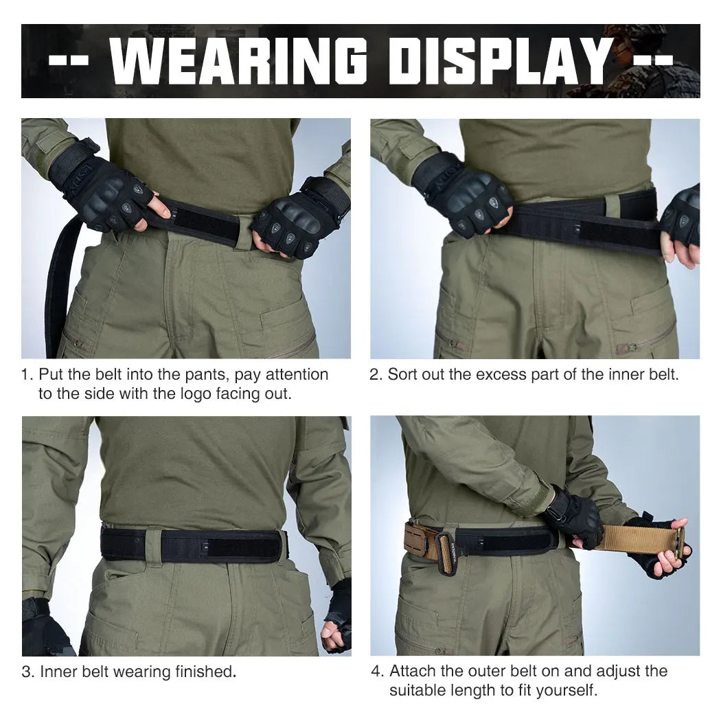 IDOGEAR 2" Tactical Belt with Metal Buckle – Coyote Brown