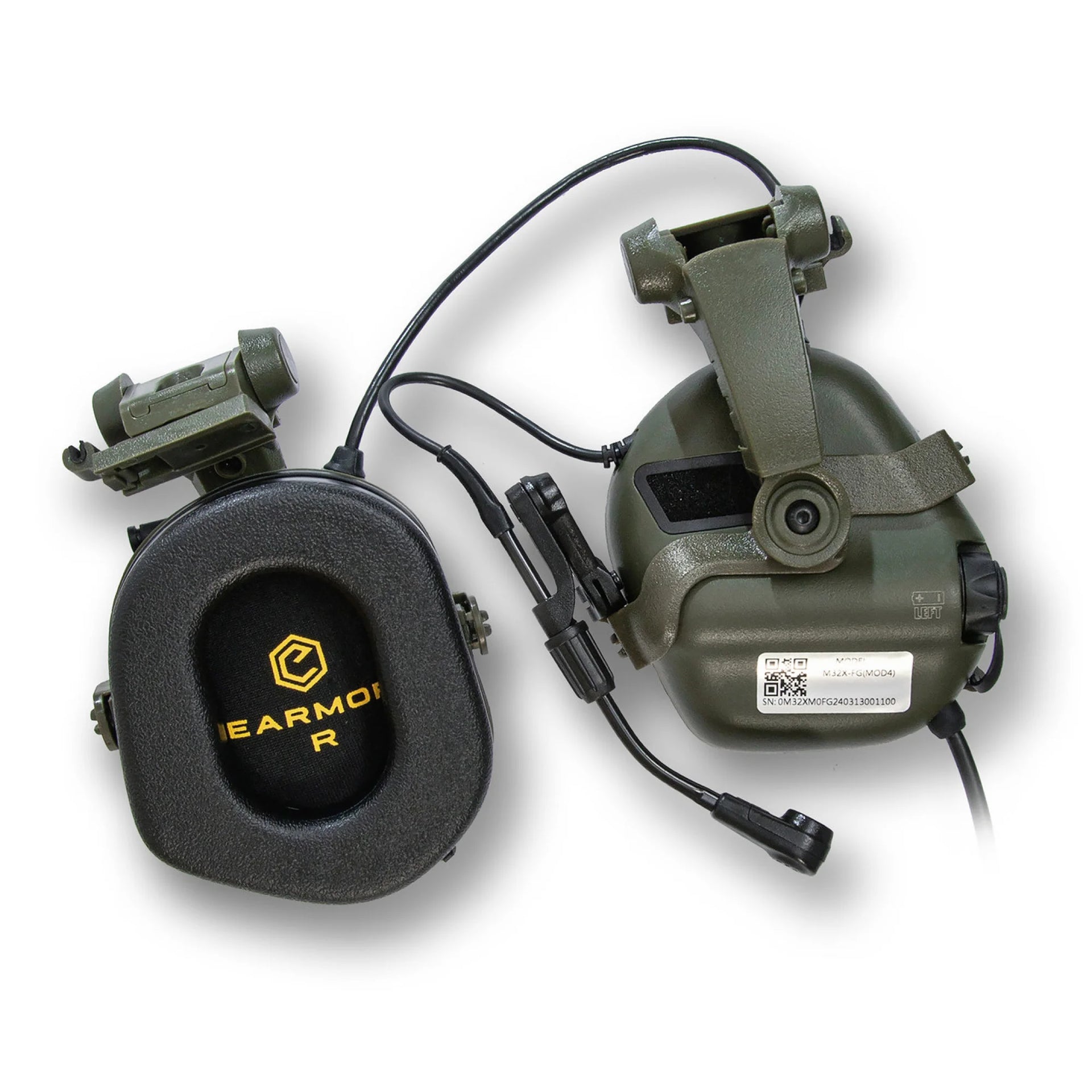 Earmor M32X Helmet-Mounted Tactical Communication Headset