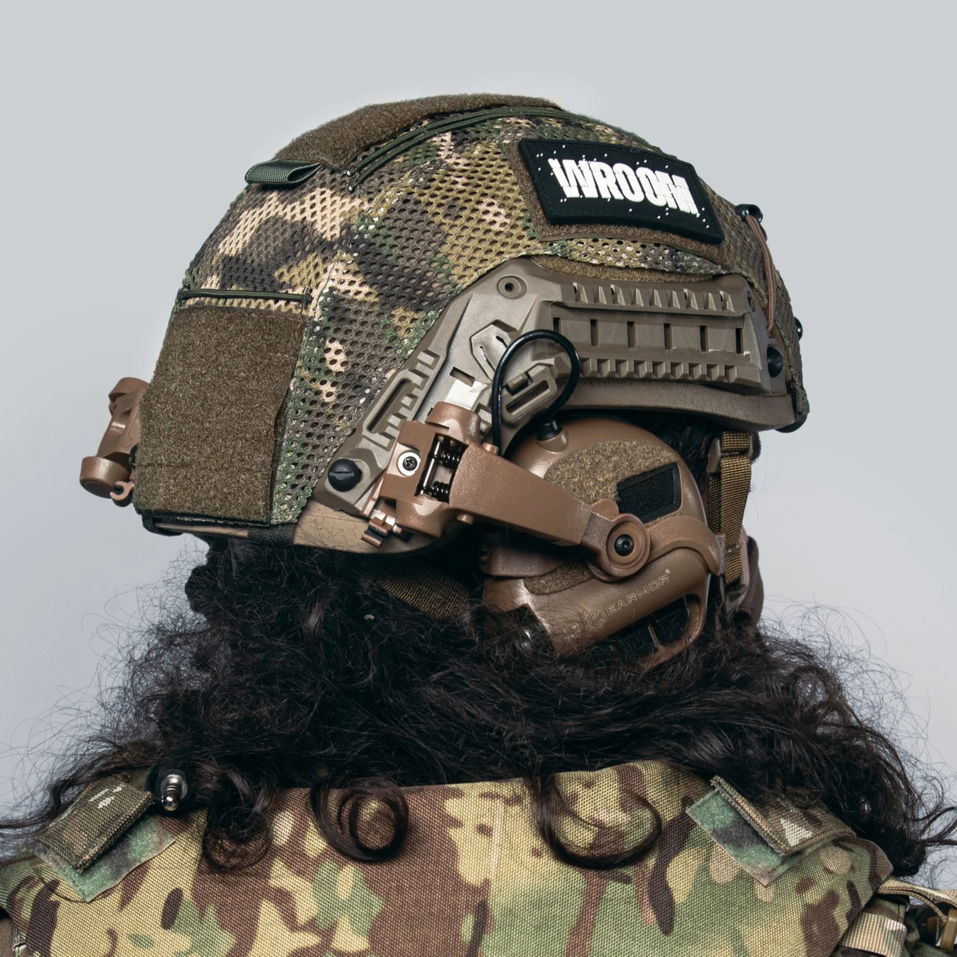 Earmor M32X Helmet-Mounted Tactical Communication Headset – Coyote Tan - Blender Tactical