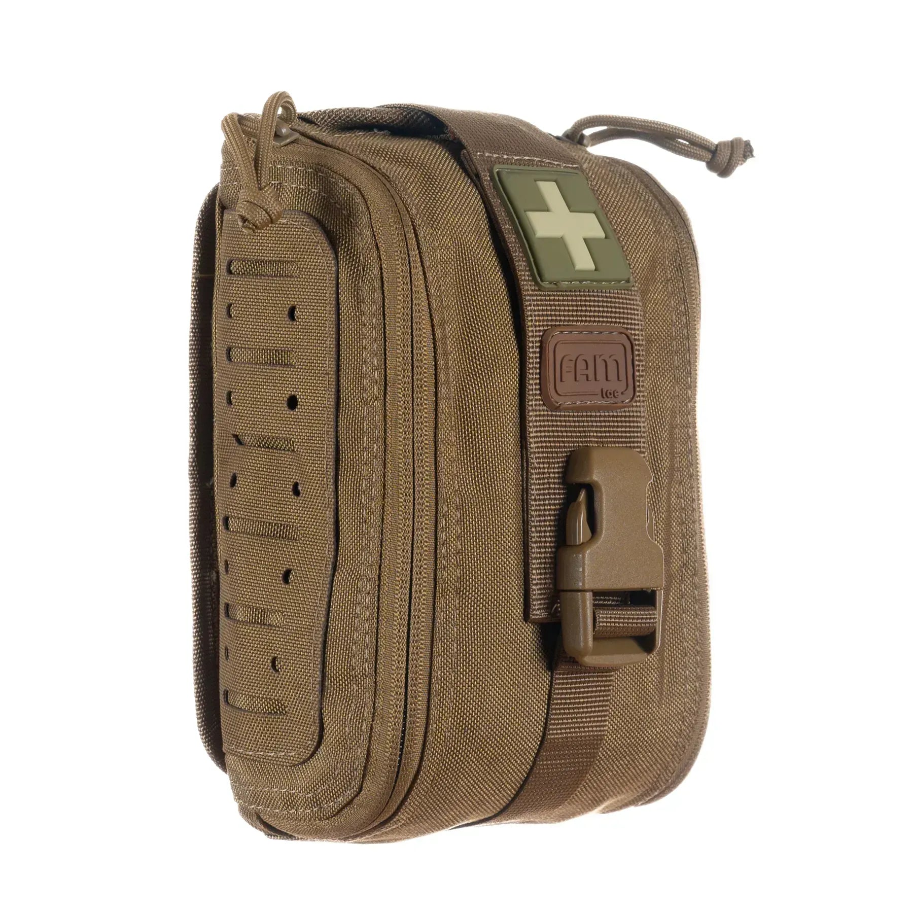 FamTac M7 Tactical IFAK Pouch – Coyote | MOLLE, Rip-Away Design - Blender Tactical