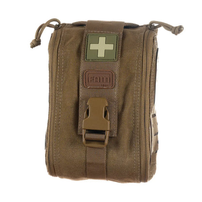FamTac M7 Tactical IFAK Pouch – Coyote | MOLLE, Rip-Away Design - Blender Tactical