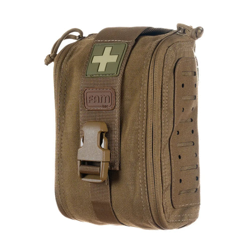 FamTac M7 Tactical IFAK Pouch – Coyote | MOLLE, Rip-Away Design - Blender Tactical