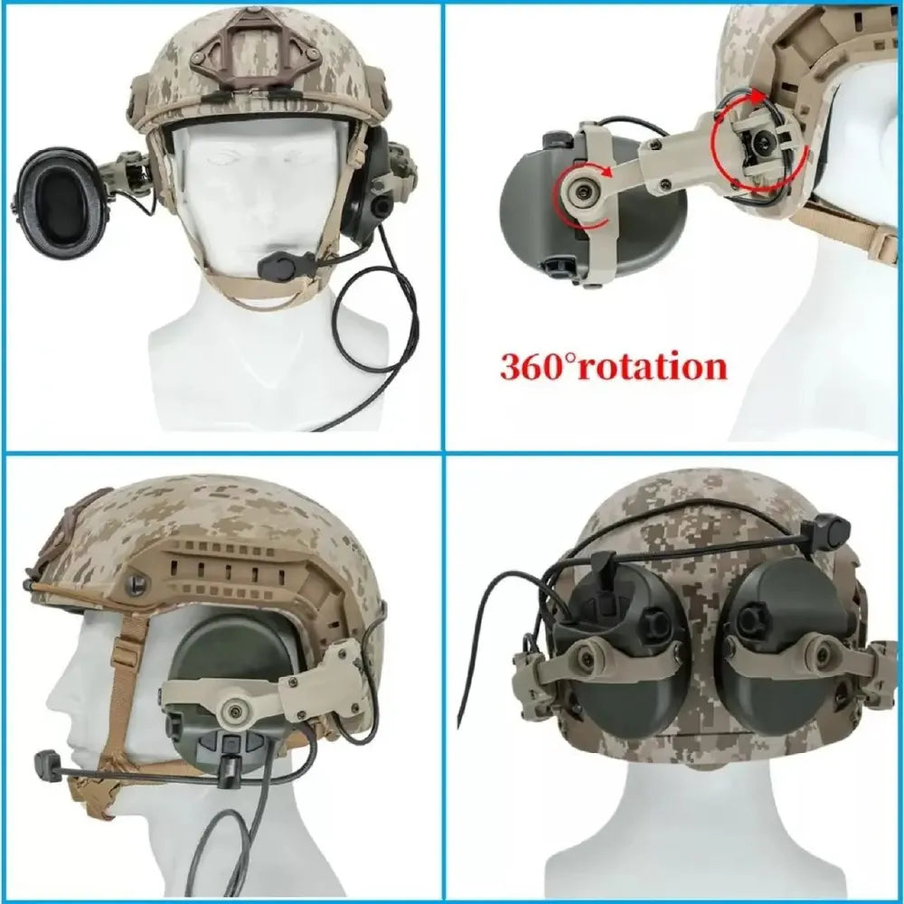 Helmet Rail Mount Adapter for Sordin Headsets – TAN (Cheburashka) - Blender Tactical