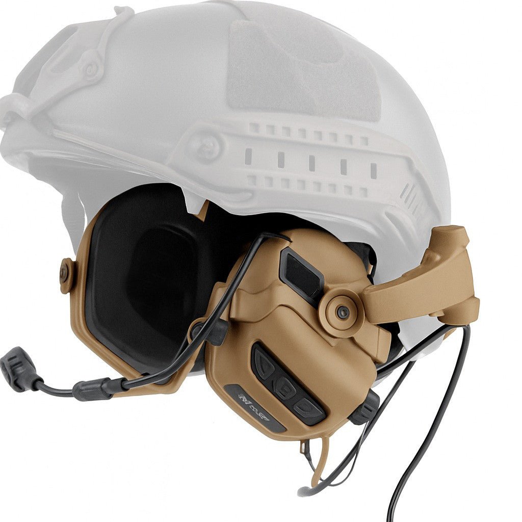 Earmor M16A Helmet Rail Mount Adapters for M31 Plus & M32 Plus - Coyote Tan - Blender Tactical
