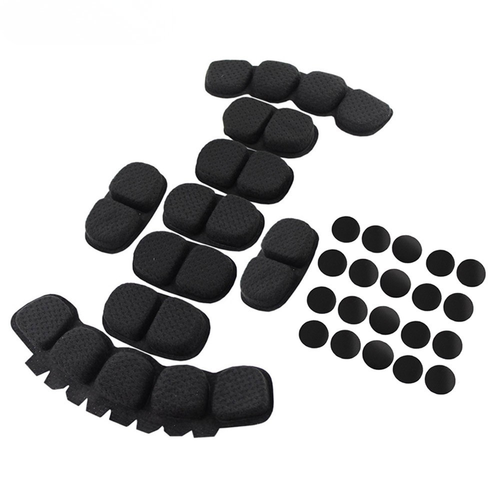 Tactical Helmet Memory Foam Pad Set – Black