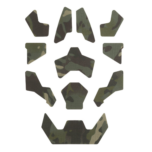FAST SF Helmet Camouflage Patch Kit 11pcs – Multicam Green