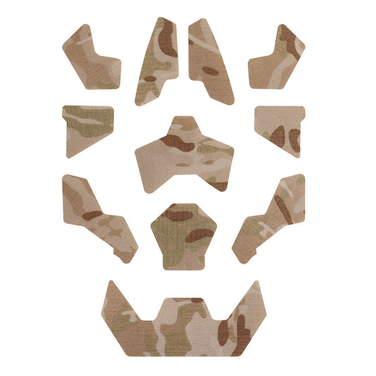 FAST SF Helmet Camouflage Patch Kit 11pcs – Multicam Tan