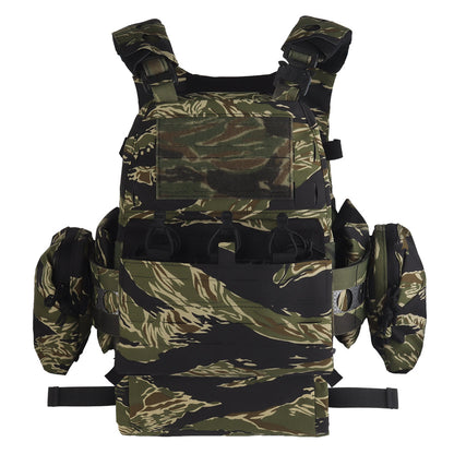 V5 FCPC Modular Plate Carrier with Laser-Cut MOLLE – Full Kit – Tiger Stripe