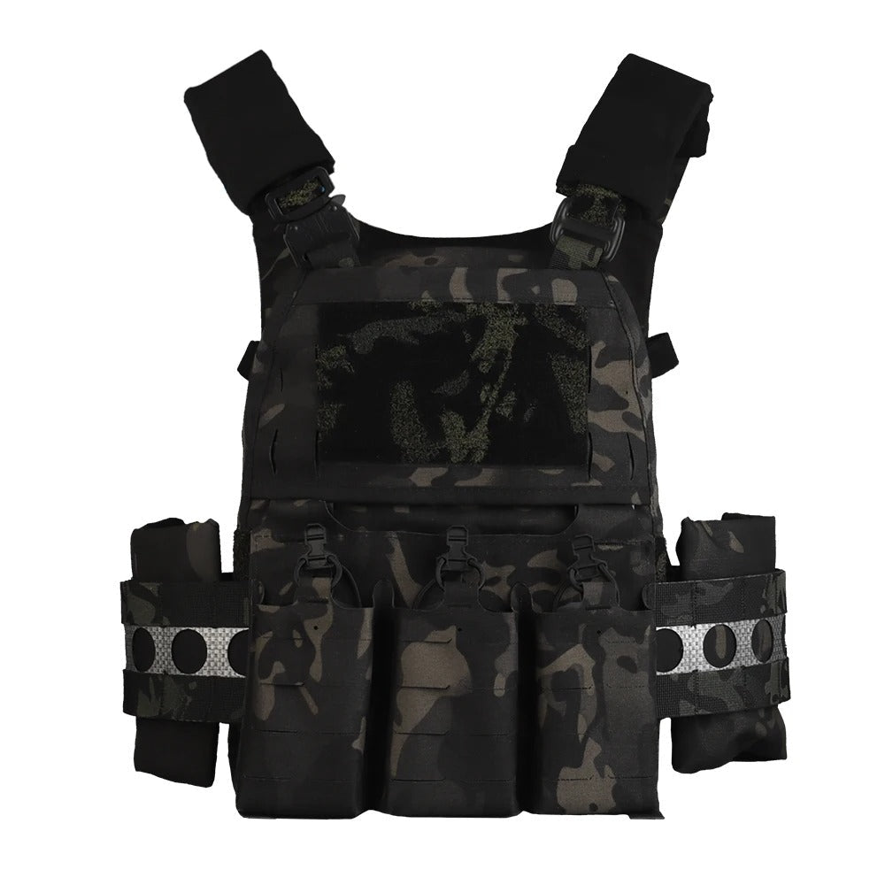 V5 PC Modular Plate Carrier with Laser-Cut MOLLE – Multicam Black