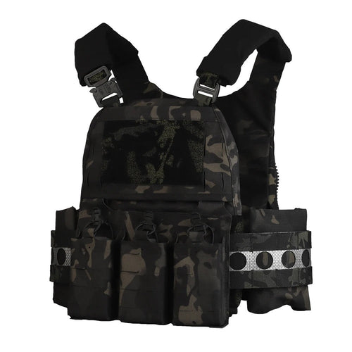 V5 PC Modular Plate Carrier with Laser-Cut MOLLE – Multicam Black
