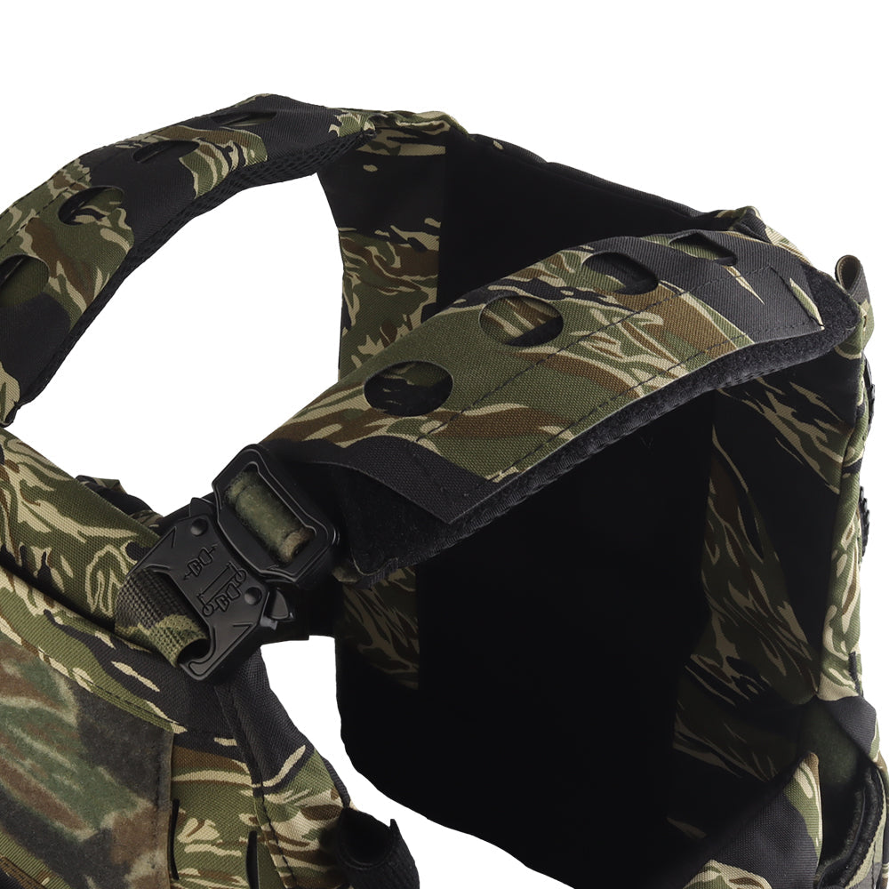 V5 FCPC Modular Plate Carrier with Laser-Cut MOLLE – Full Kit – Tiger Stripe