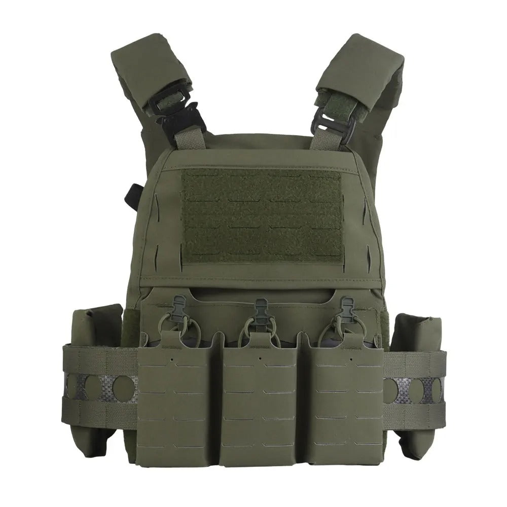 V5 PC Modular Plate Carrier with Laser-Cut MOLLE – Ranger Green