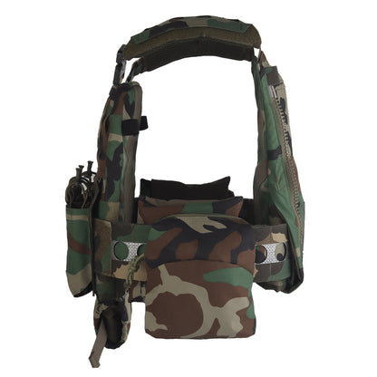 V5 FCPC Modular Plate Carrier with Laser-Cut MOLLE – Full Kit – Woodland
