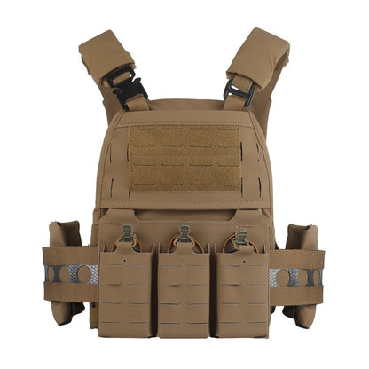 V5 PC Modular Plate Carrier with Laser-Cut MOLLE – Coyote Brown