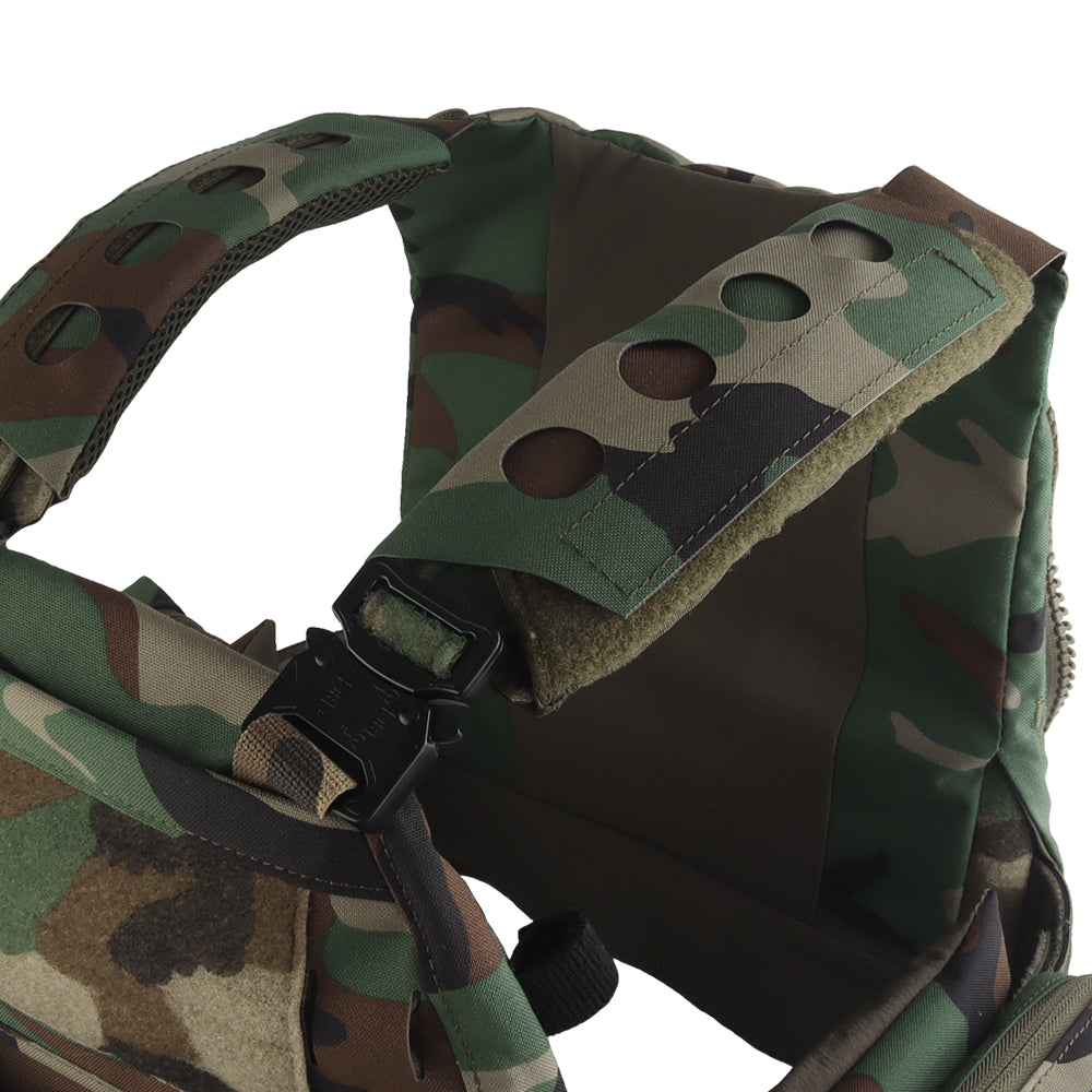 V5 FCPC Modular Plate Carrier with Laser-Cut MOLLE – Full Kit – Woodland
