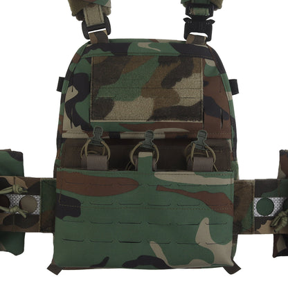 V5 FCPC Modular Plate Carrier with Laser-Cut MOLLE – Full Kit – Woodland