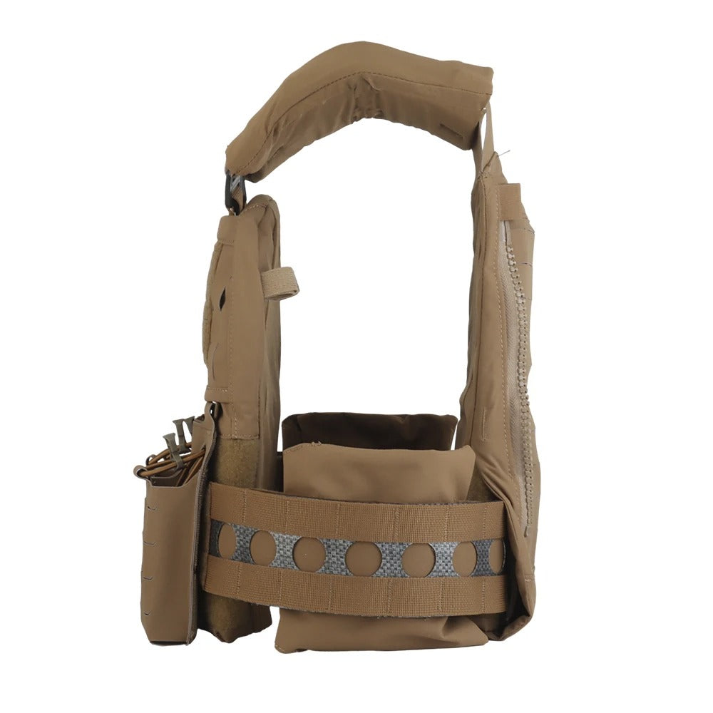 V5 PC Modular Plate Carrier with Laser-Cut MOLLE – Coyote Brown