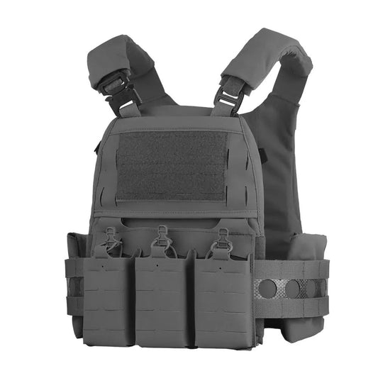 V5 PC Modular Plate Carrier with Laser-Cut MOLLE – Wolf Grey