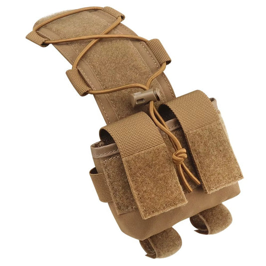 MK2 Tactical Helmet Battery Pouch M-LOK Counterweight - Coyote Brown