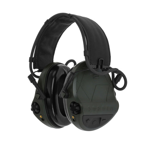 Sordin Supreme T2 Leather Active Hearing Protection - Green