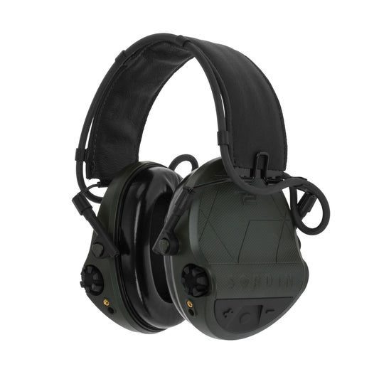Sordin Supreme T2 Leather Active Hearing Protection - Green