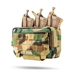Famtac Triple AK AR Admin Mag Pouch MOLLE | Woodland