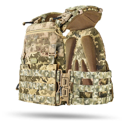 Famtac M7 PRO Gen 2 Skeleton Plate Carrier | Digital Pixel Camo - Blender Tactical