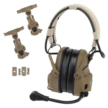 HD-17 Tactical Helmet Headset - Tan