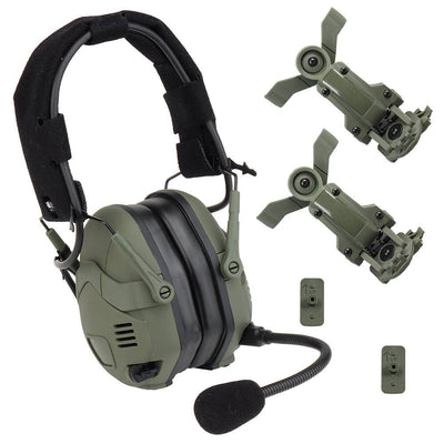 Auricular táctico Bluetooth para casco HD-16 – Verde